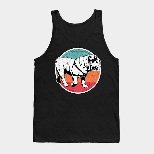 Vintage Retro Bulldog Tank Top by aaltadel